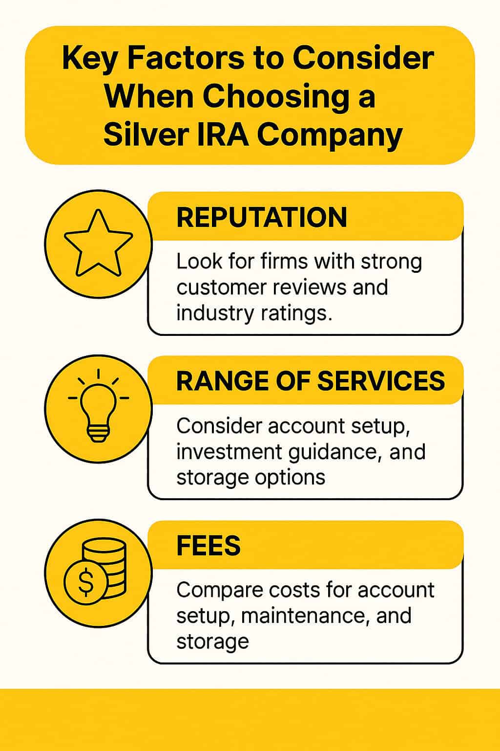 key factors silver IRA silver IRA companies